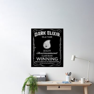 Dark Elixir Clash Mash Winning Brotherhood Firefights Funny Gift Poster Official Clash Of Clans Merch