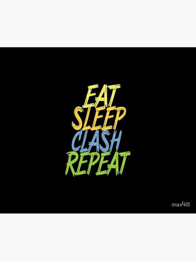 Eat Sleep Clash Repeat Funny Tapestry Official Clash Of Clans Merch