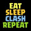 Eat Sleep Clash Repeat Funny Gift Tote Bag Official Clash Of Clans Merch