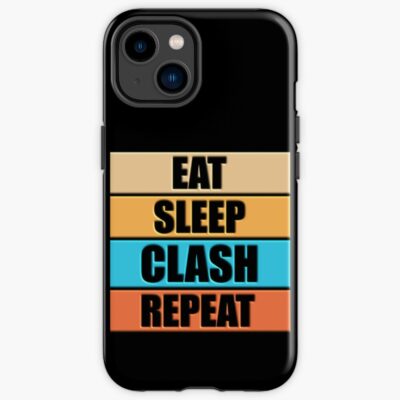 3D Design - Eat Sleep Clash Repeat - Funny Iphone Case Official Clash Of Clans Merch