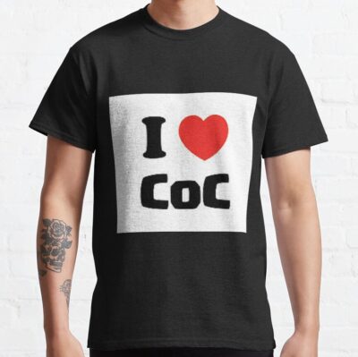 I Love Coc Art T-Shirt Official Clash Of Clans Merch