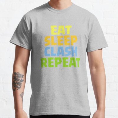 Eat Sleep Clash Repeat Funny Gift T-Shirt Official Clash Of Clans Merch
