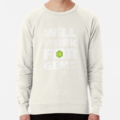 Will Work For Gems Funny Gift Sweatshirt Official Clash Of Clans Merch