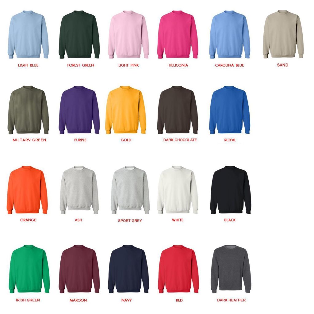 sweatshirt color chart - Clash Of Clans Merch