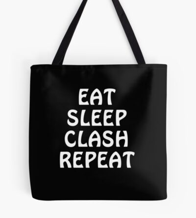 Eat Sleep Clash Repeat Funny Gift Tote Bag Official Clash Of Clans Merch