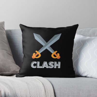 Clash Royale - Let'S Clash Throw Pillow Official Clash Of Clans Merch
