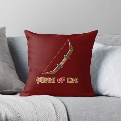 Queen Of Coc Throw Pillow Official Clash Of Clans Merch