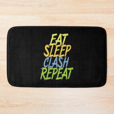 Eat Sleep Clash Repeat Funny Bath Mat Official Clash Of Clans Merch