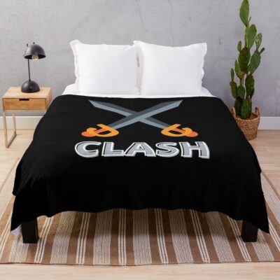 Clash Royale - Let'S Clash Throw Blanket Official Clash Of Clans Merch