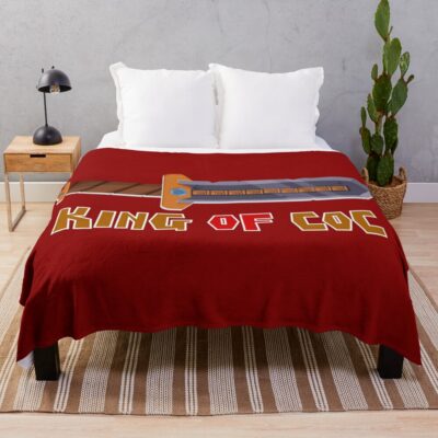 King Of Coc Throw Blanket Official Clash Of Clans Merch