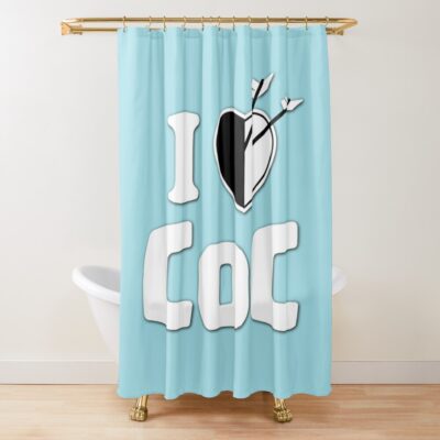 I Love Clash Of Clans Shower Curtain Official Clash Of Clans Merch